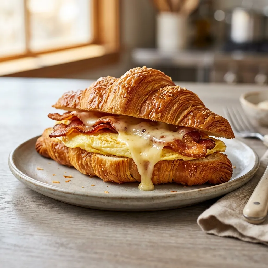 Bacon Egg and Swiss Croissant