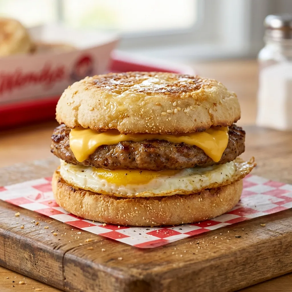 Sausage Egg and Cheese English Muffin